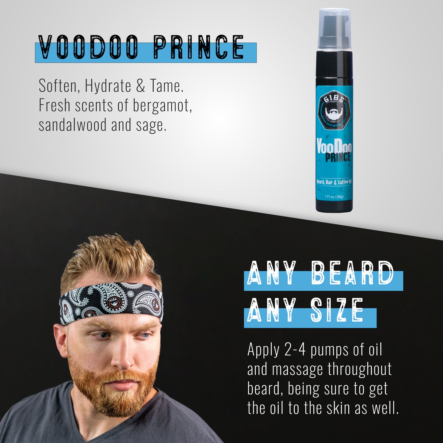 Beard, Hair & Tattoo Oil 1oz: VooDoo Prince