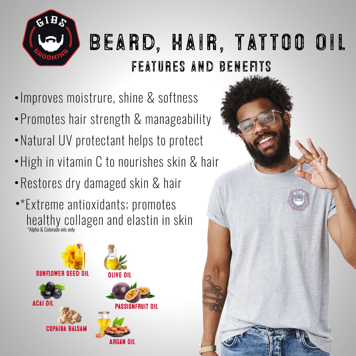 Beard, Hair & Tattoo Oil 1oz: VooDoo Prince